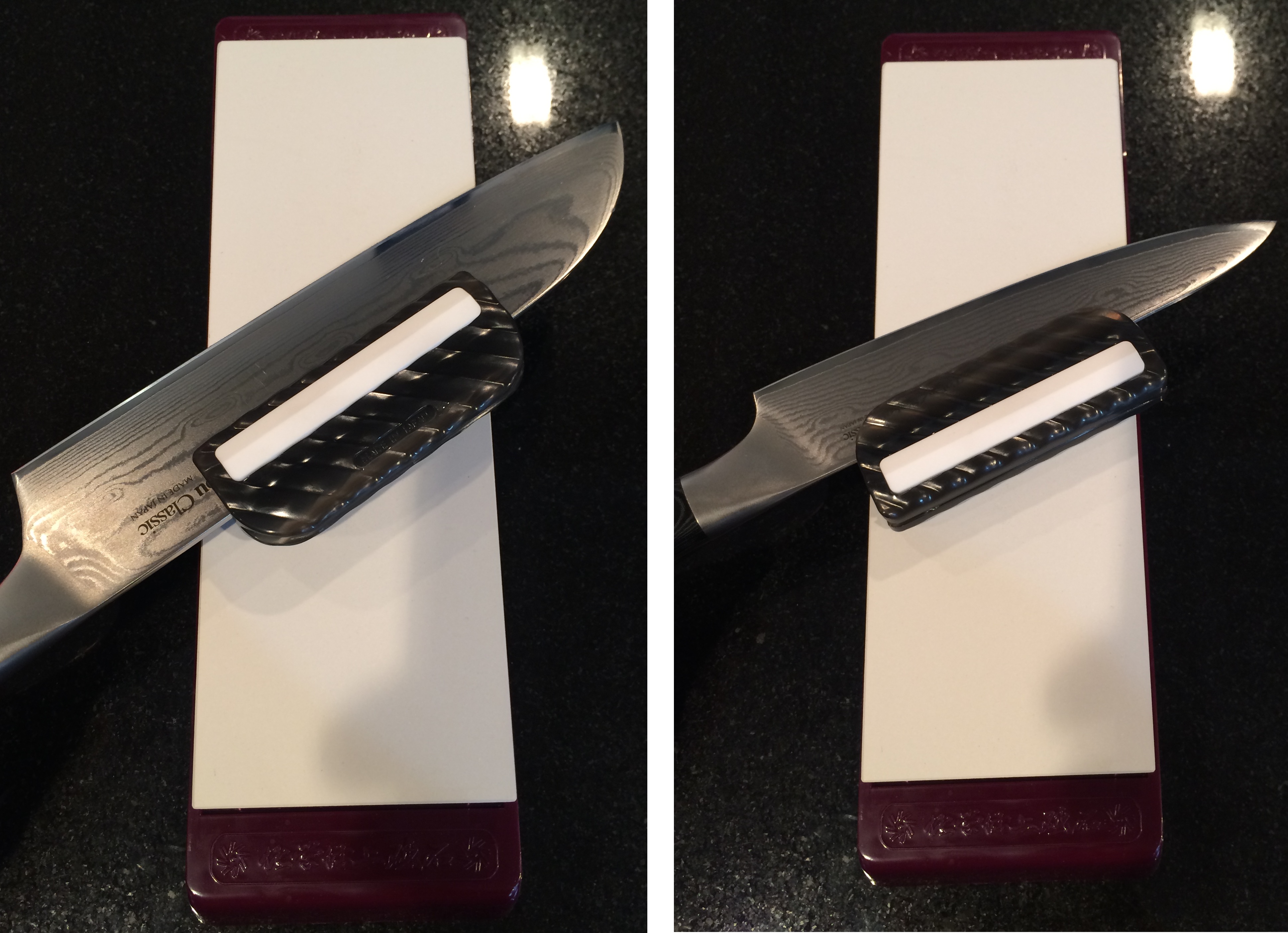 FISHTEC Aiguiseur de Couteaux de Cuisine Electrique - Affutage + Polissage  - Couteau Metal ou Ceramique - Disques Abrasifs Diamantes - 21CM - Noir
