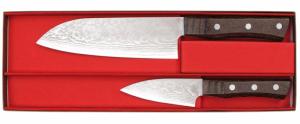 COFFRET DE 2 COUTEAUX ARTISANAUX SHIGEKI GAMME BROWNWOOD