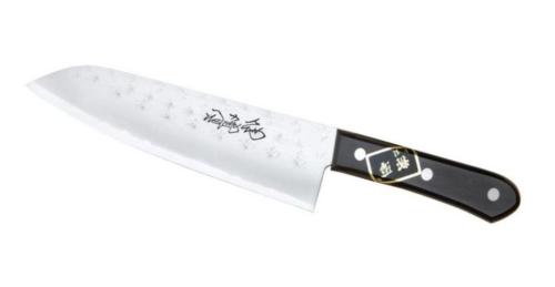 COUTEAU ARTISANAL SHIGEKI GAMME TSUCHIME - SANTOKU 180 MM