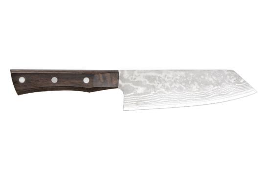 Couteau artisanal Shigeki gamme Brownwood - Couteau bunka 17,5 cm