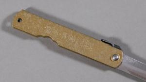 Couteau pliant japonais Higonokami - manche 10 cm laiton doré