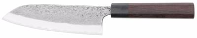 COUTEAU JAPONAIS ARTISANAL RYUZO GAMME KURO SANTOKU 170 MM
