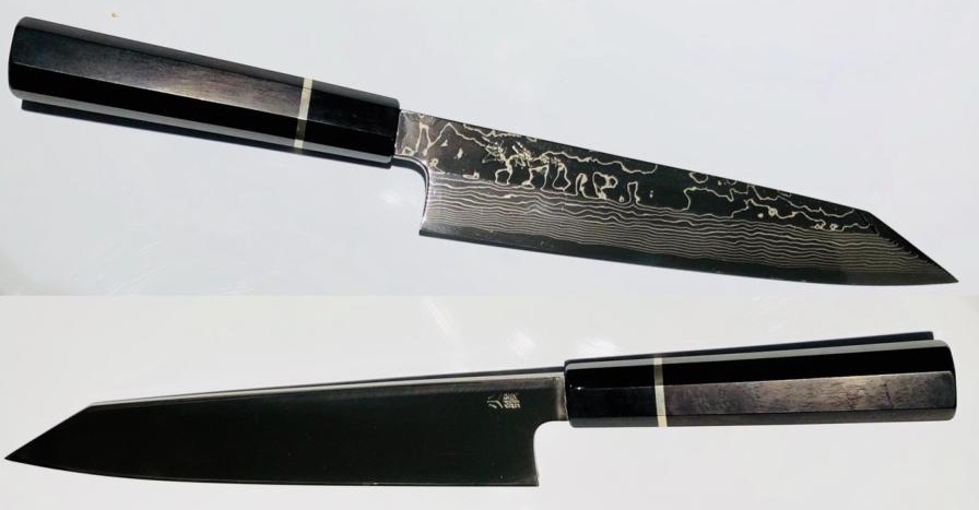 Couteau japonais artisanal Sukenari exclusif VG10 kiritsuke 24 cm one side